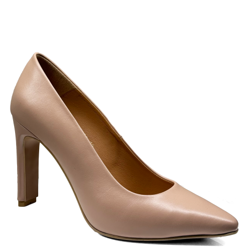 Beżowe cieliste skórzane szpilki   Baldaccini 20205-22