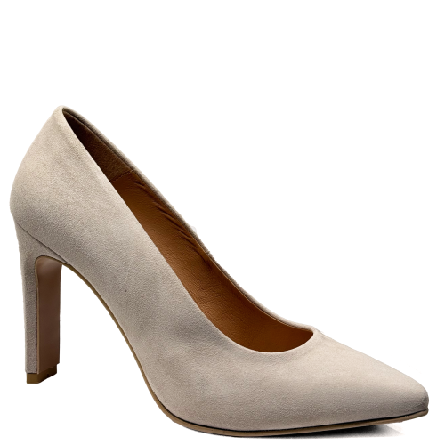 Beżowe zamszowe skórzane szpilki   Baldaccini 20205-44