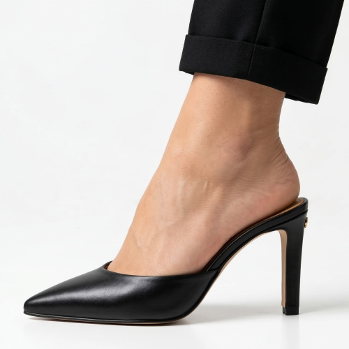 Czarne skórzane klapki Baldaccini 20705-19