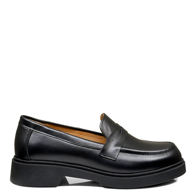 Czarne licowe mokasyny damskie skórzane Baldaccini 3