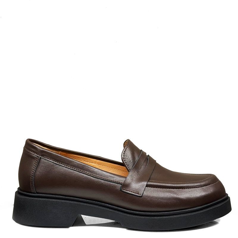 Brązowe czekoladowe mokasyny damskie skórzane Baldaccini 3