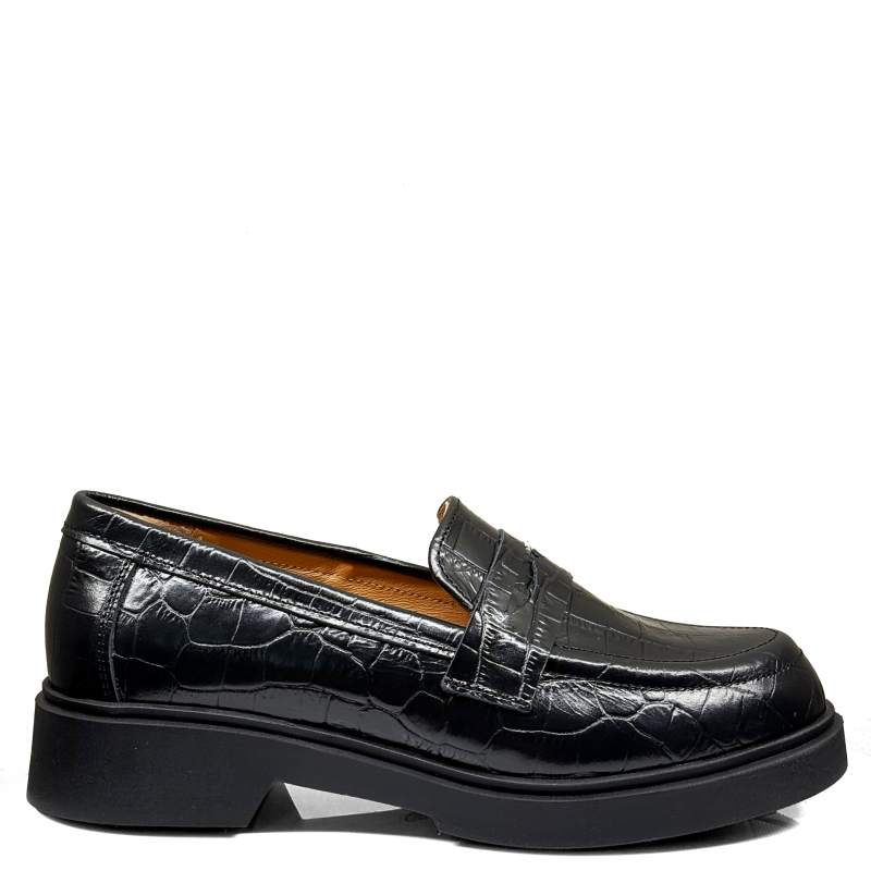 Czarne mokasyny damskie skórzane Baldaccini 2