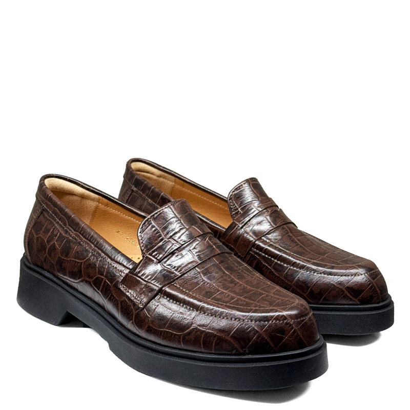 Brązowe mokasyny damskie skórzane Baldaccini 4