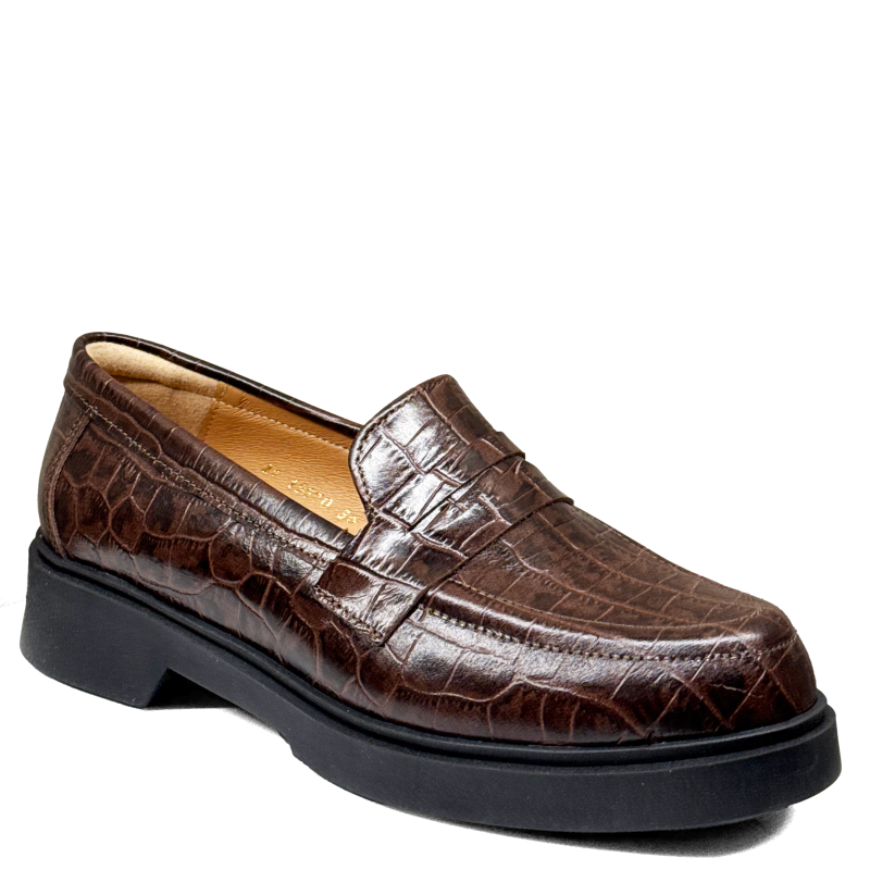 Brązowe mokasyny damskie skórzane Baldaccini 2