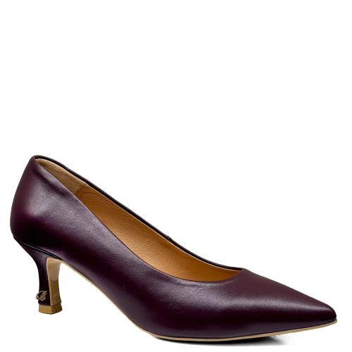 Bordowe szpilki na niskim obcasie kaczuszka Baldaccini 20165-09