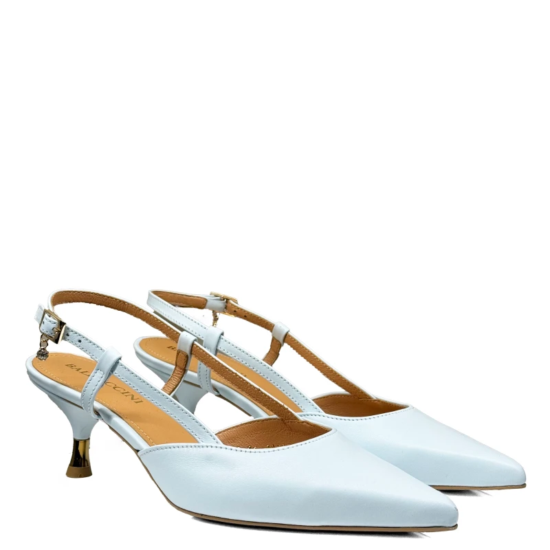 Błękitne baby blue czółenka na niskim obcasie slingback3
