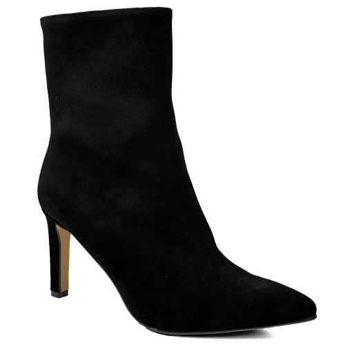 Czarne welurowe skórzane na szpilce Baldaccini 20855-09