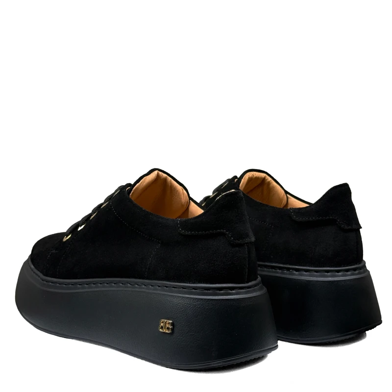 Czarne welurowe sneakersy Baldaccini 5