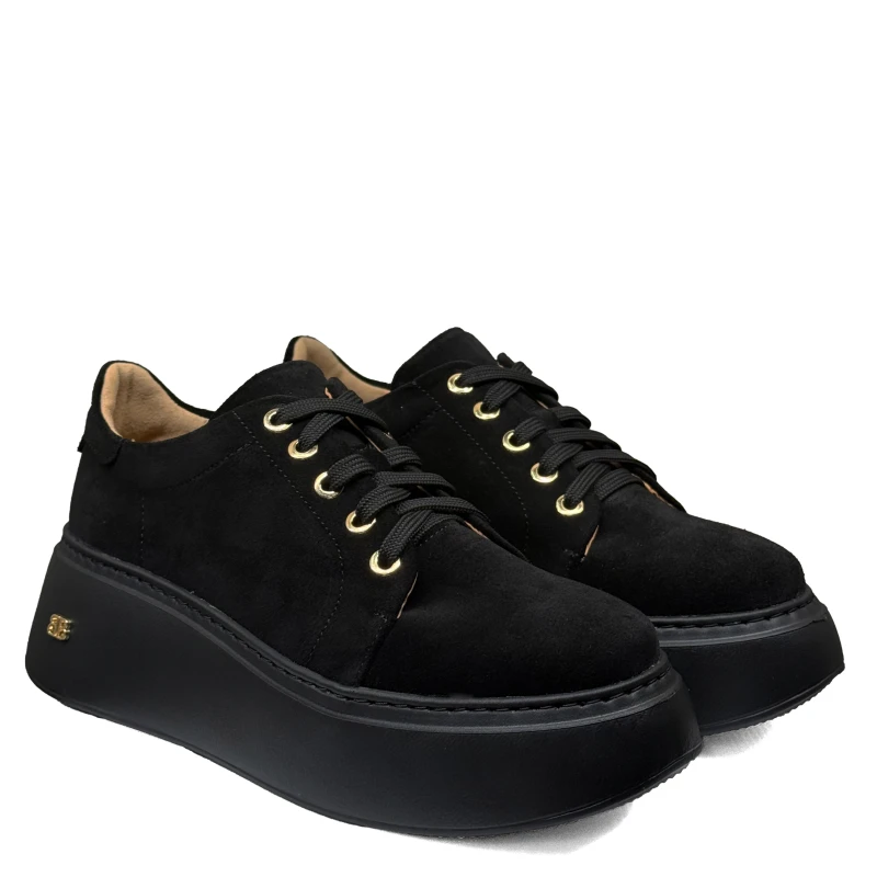 Czarne welurowe sneakersy Baldaccini 4