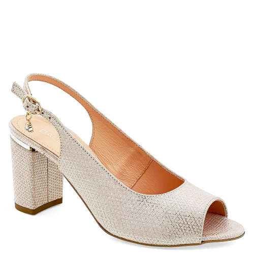 Pudrowe sandały skórzane na słupku Baldaccini 1768000-71