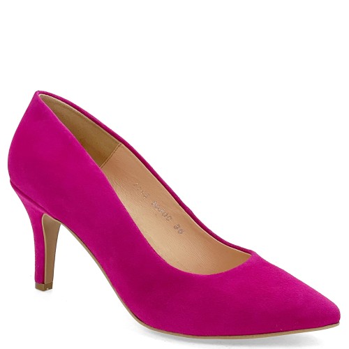 Różowe Fuksjowe szpilki na niskim obcasie Baldaccini 17220-19 