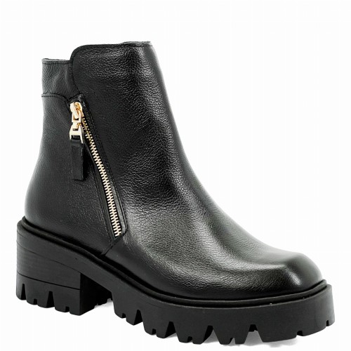 Czarne skórzane ocieplane botki Baldaccini 1973500-28