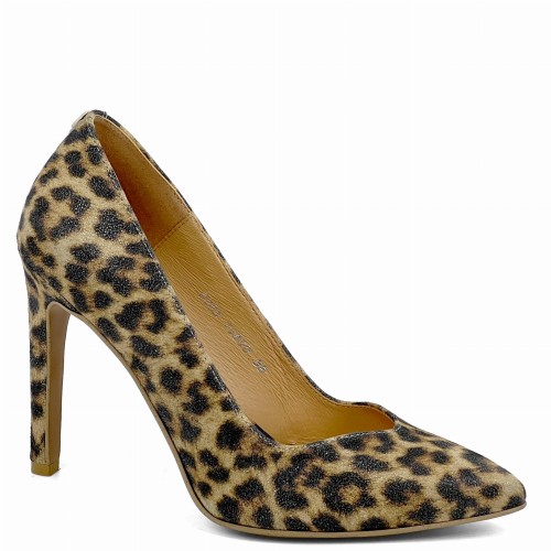 Panterkowe szpilki skórzane Baldaccini 14800/1-v96