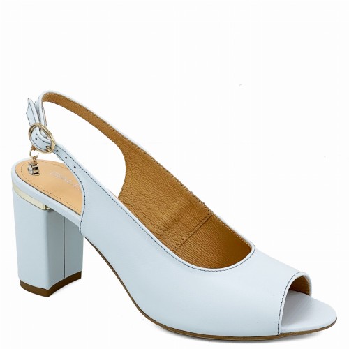 Błękitne niebieskie sandały letnie na słupku Baldaccini 176800-22