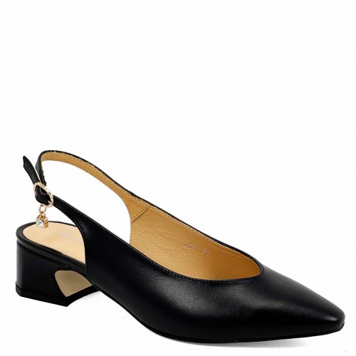 Czarne czółenka z odkrytą piętą Baldaccini 19300-19