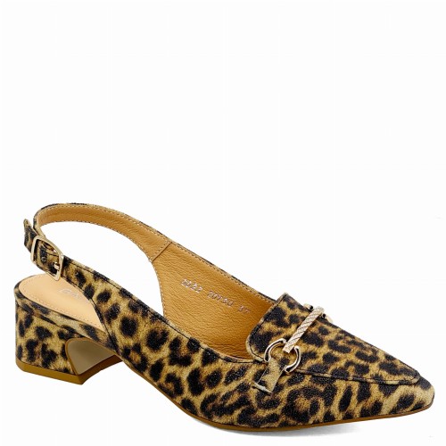 Panterkowe letnie czółenka na niskim obcasie Baldaccini 20130-8