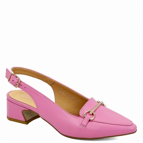 Różowe fuksjowe letnie czółenka na niskim obcasie Baldaccini 1930700-10