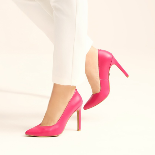 Różowe Fuksjowe czółenka na szpilce Baldaccini 14800/10-E10