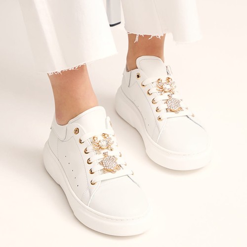 Białe skórzane sneakersy Baldaccini 135300-42 (1)