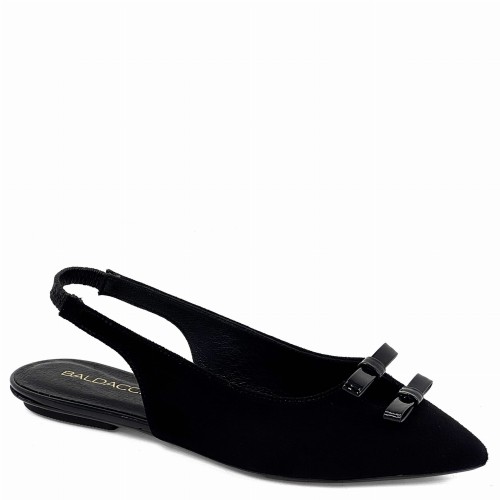 Czarne skórzane baleriny Baldaccini 20315