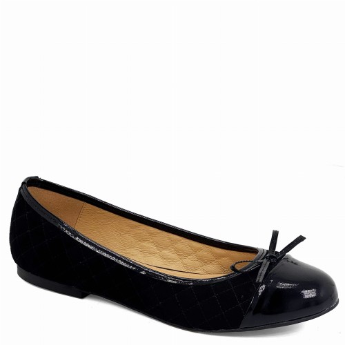 Czarne skórzane baleriny Baldaccini